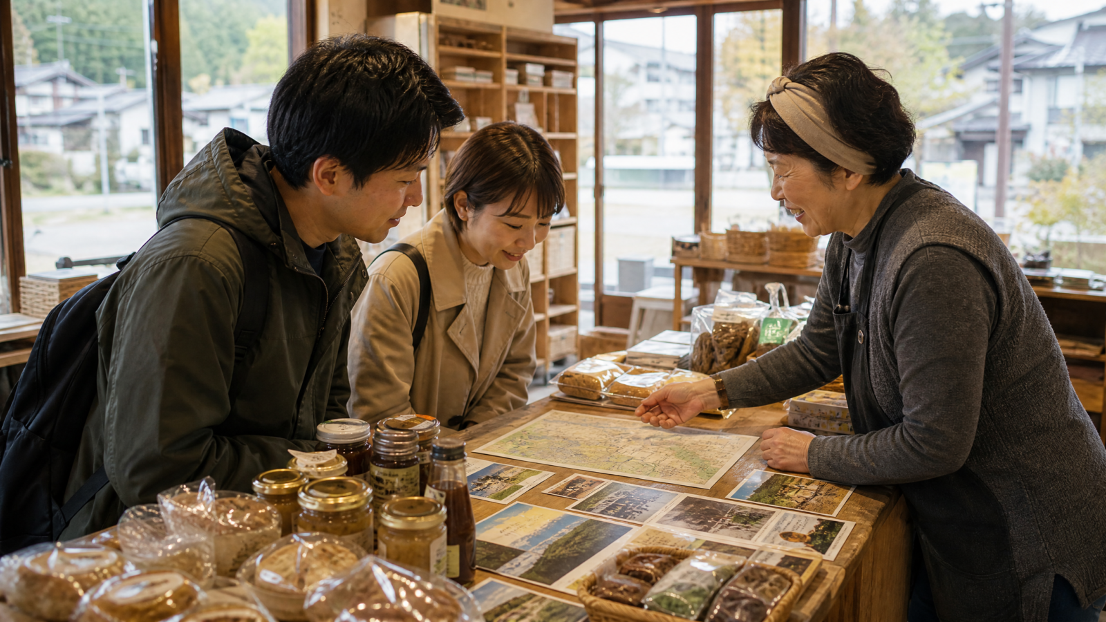 ② 地域の商品・場所・次の企画を案内する