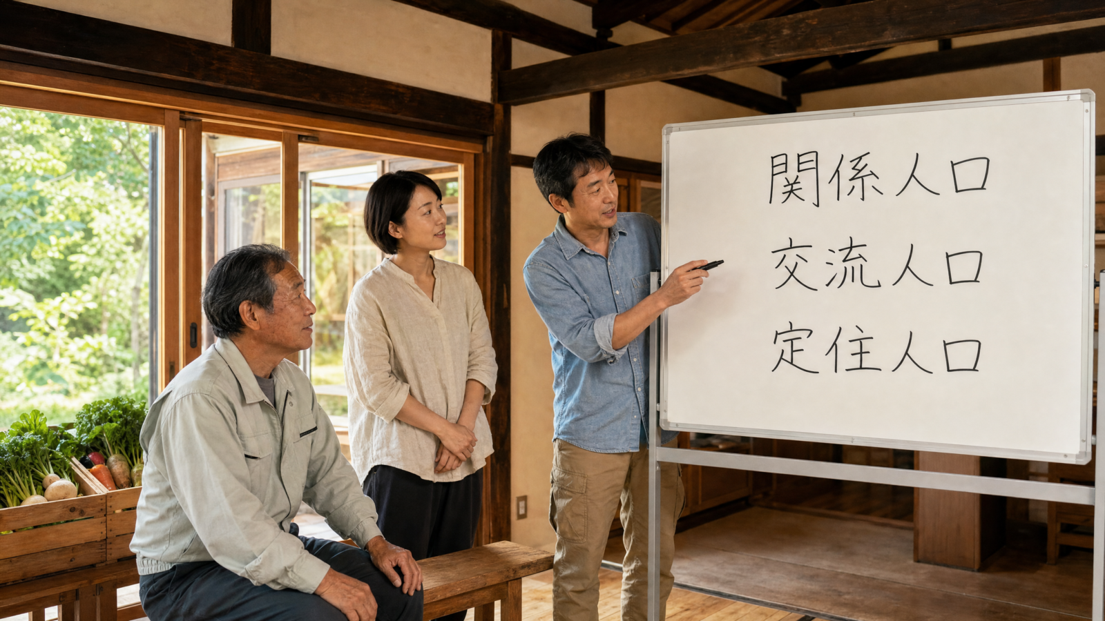 関係人口と交流人口と定住人口の比較