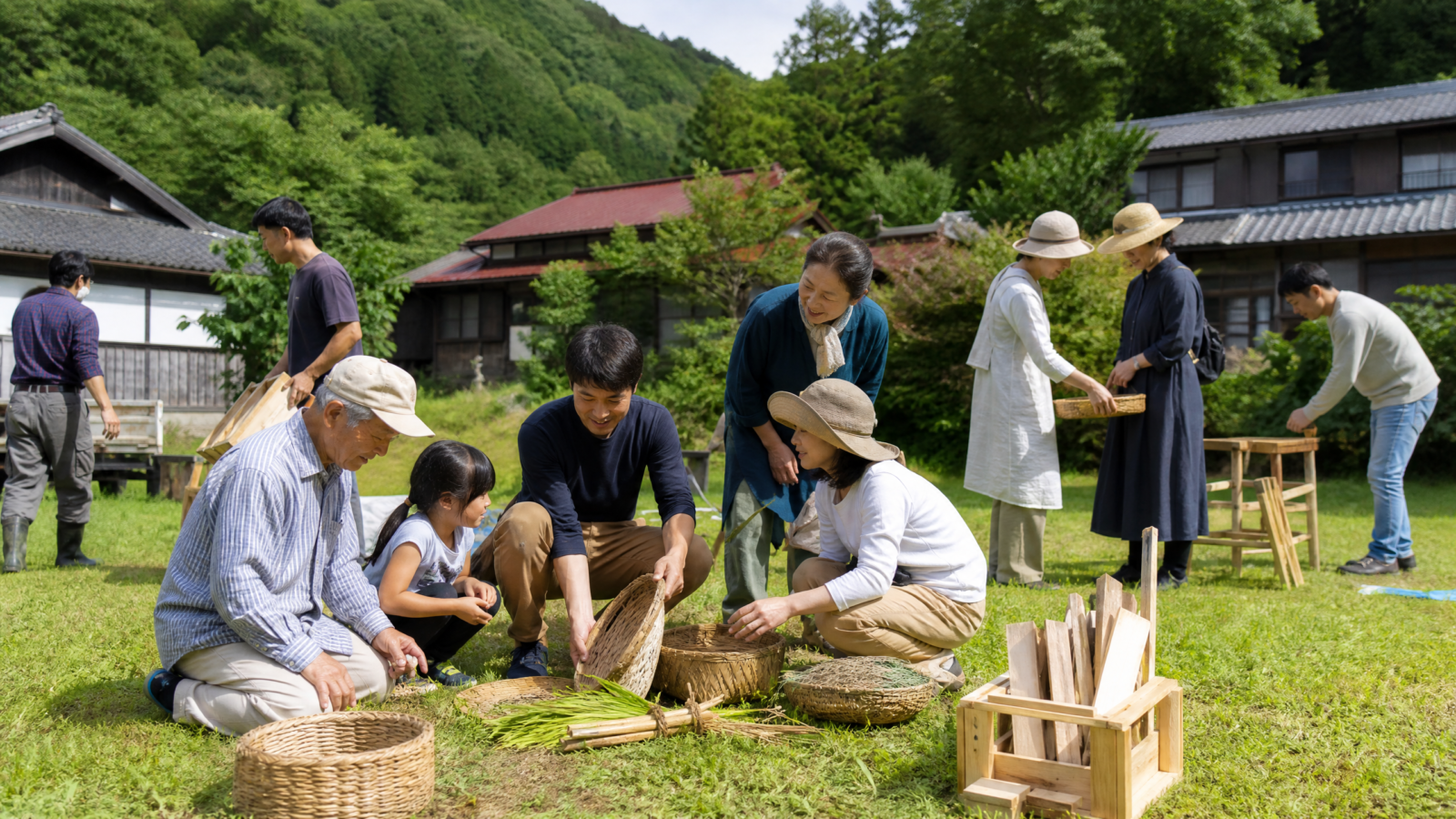 地域内外を超えて交流する人々